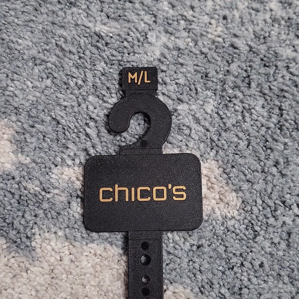 Chico's Messina Silver Metal Coin Medallion Chain Link Belt